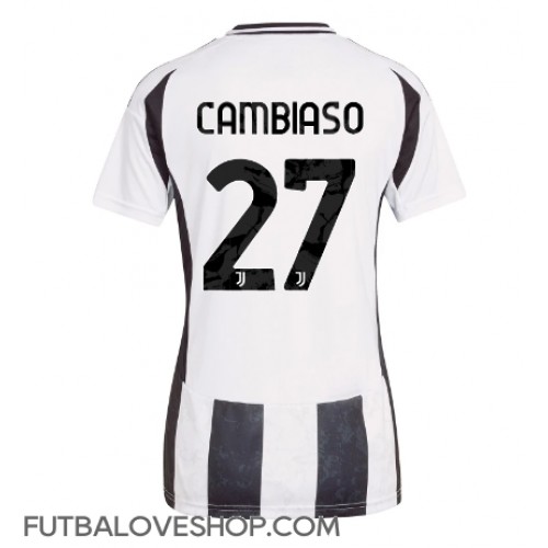 Dres Juventus Andrea Cambiaso #27 Domáci pre Ženy 2024-25 Krátky Rukáv